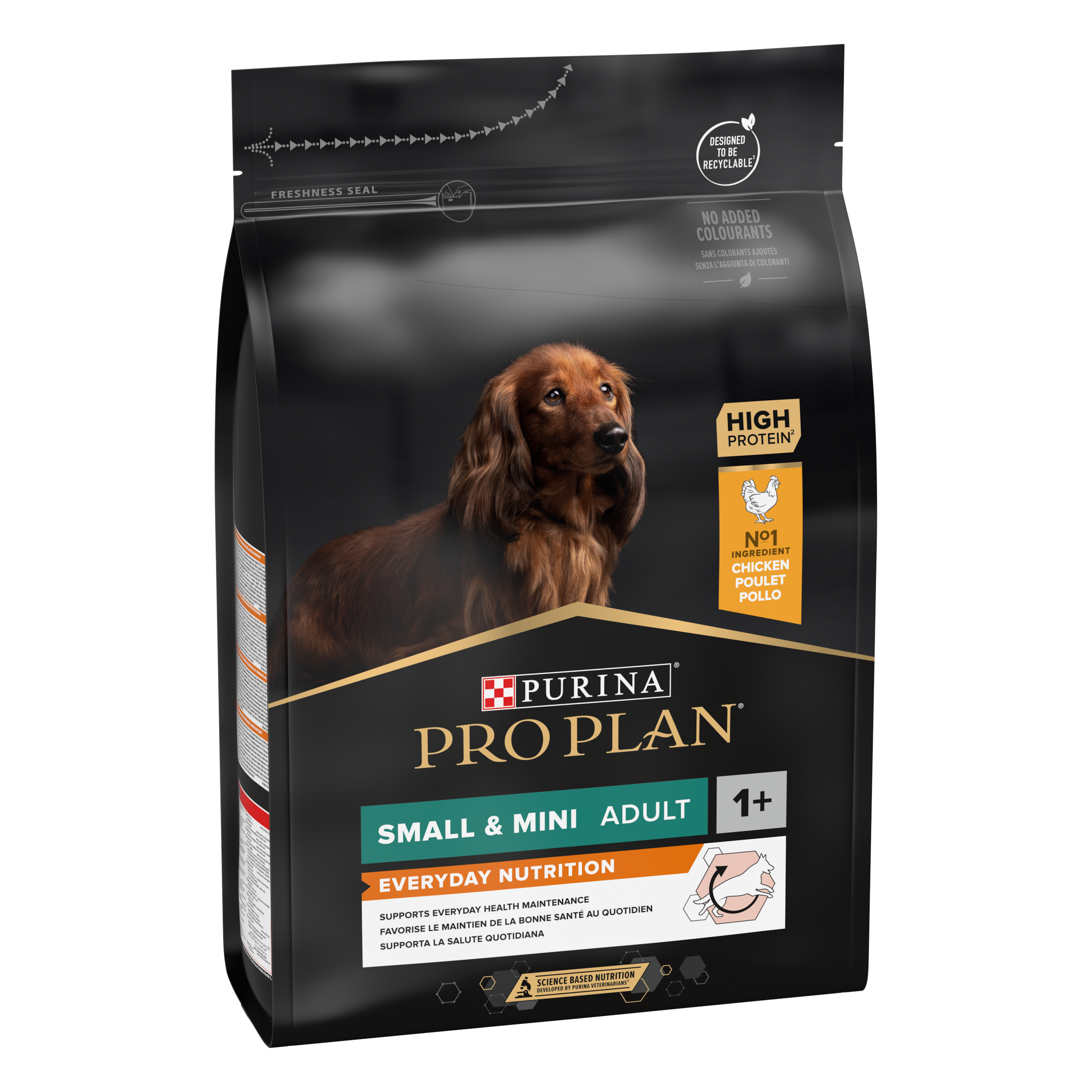 PURINA PRO PLAN ADULT Everyday Nutrition, Talie Mică și Foarte Mică, Pui, 3 kg