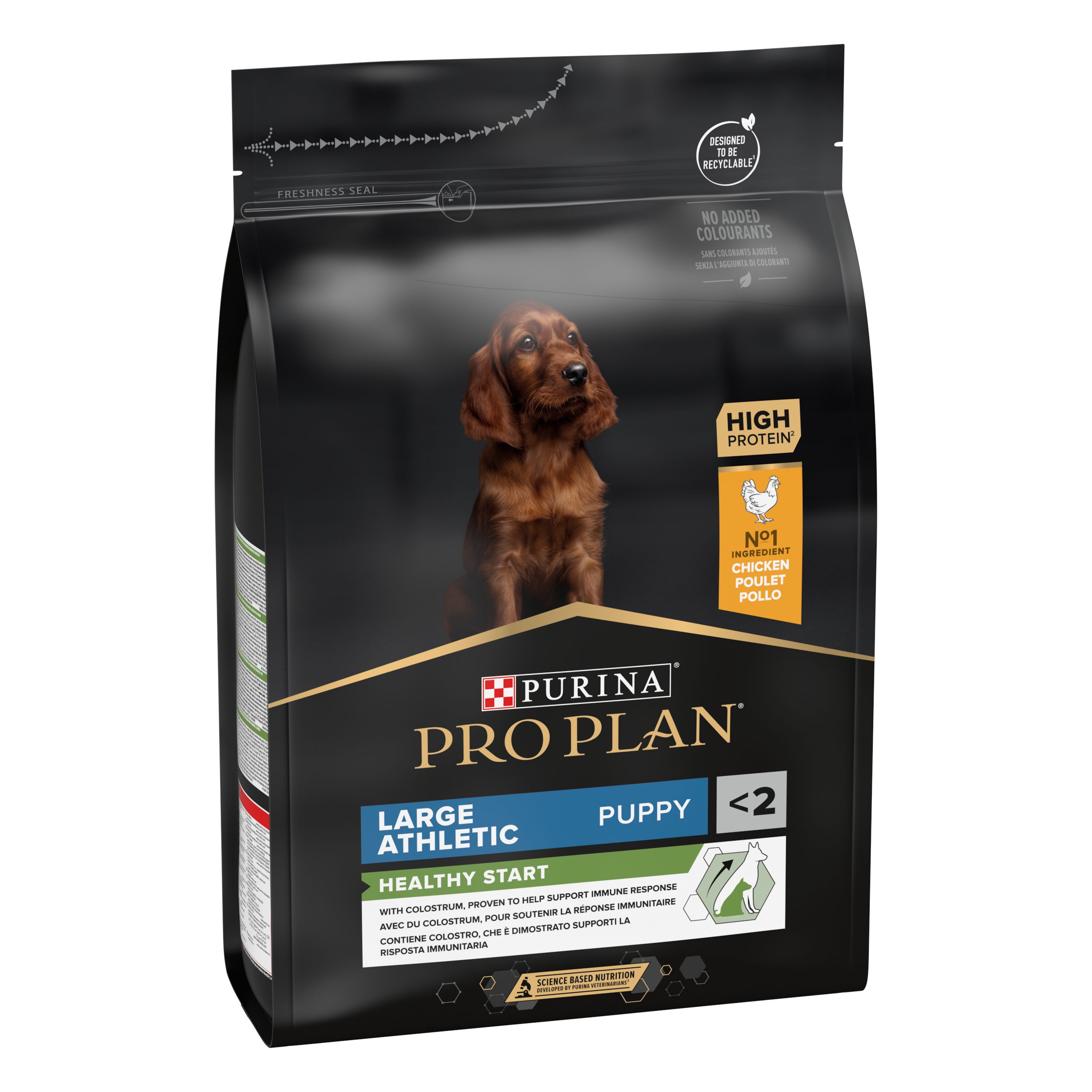 PURINA PRO PLAN PUPPY Healthy Start, Talie Mare Atletică, Pui, 3 kg