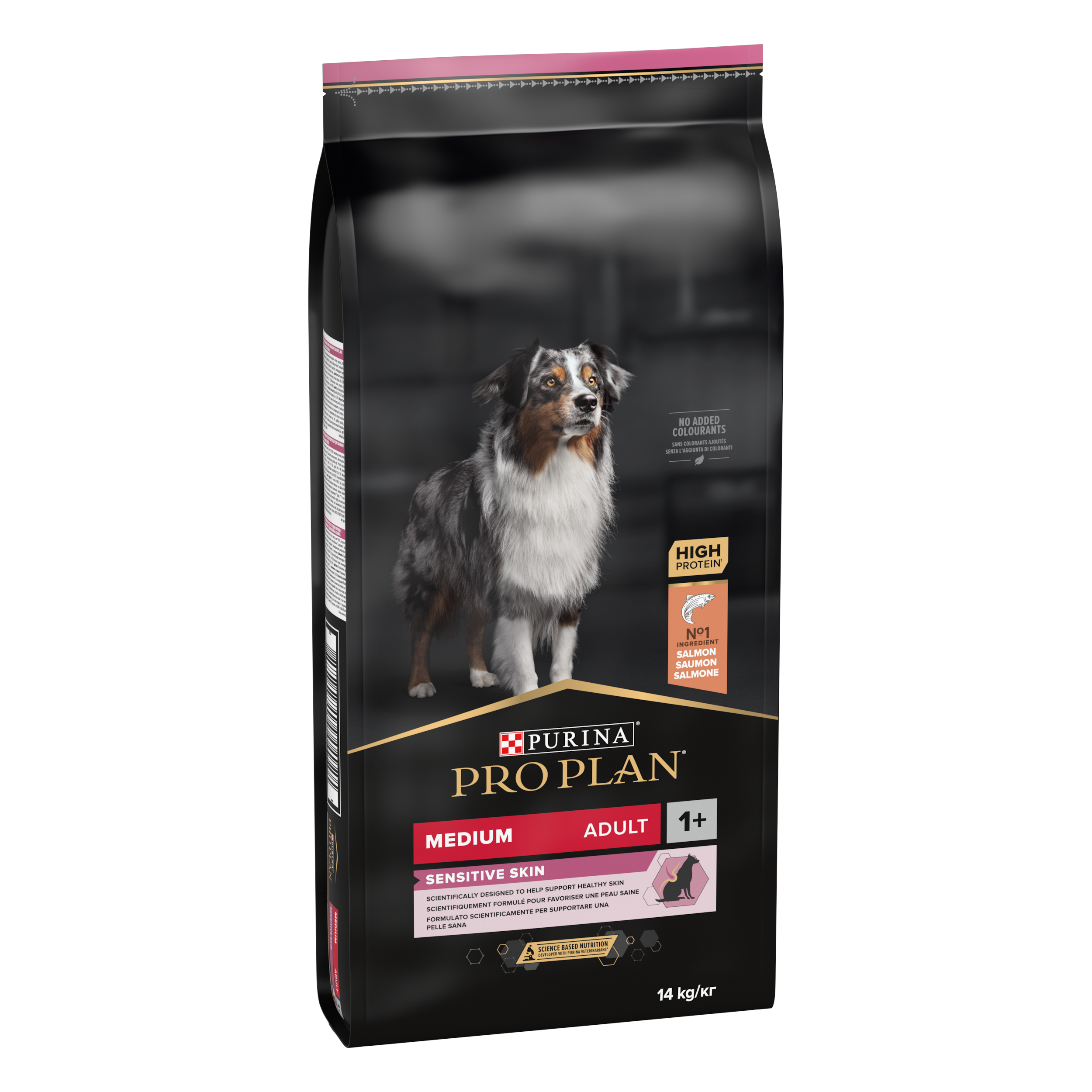 PURINA PRO PLAN ADULT Sensitive Skin, Talie Medie, Somon, 10 kg