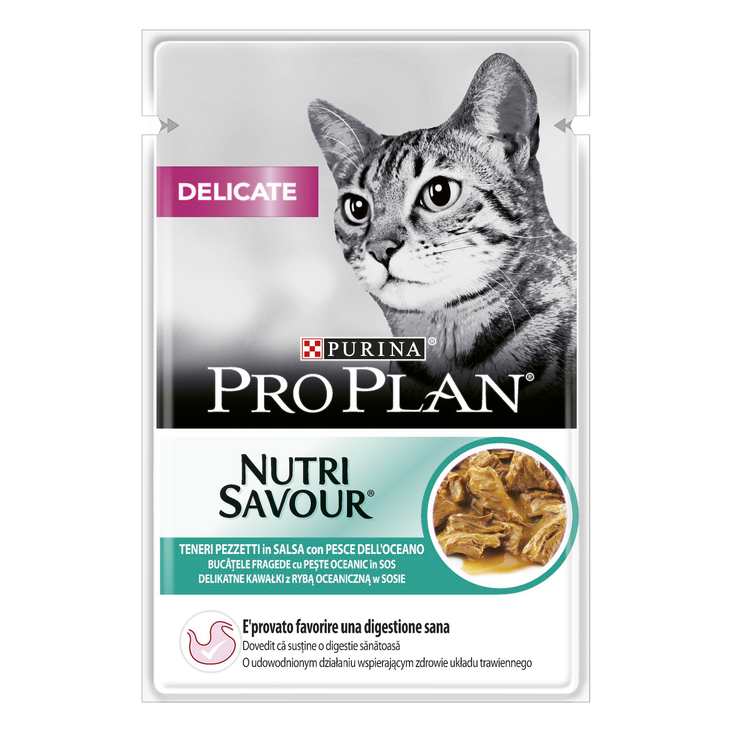 PURINA PRO PLAN DELICATE NUTRISAVOUR, Peste Oceanic, 85 g