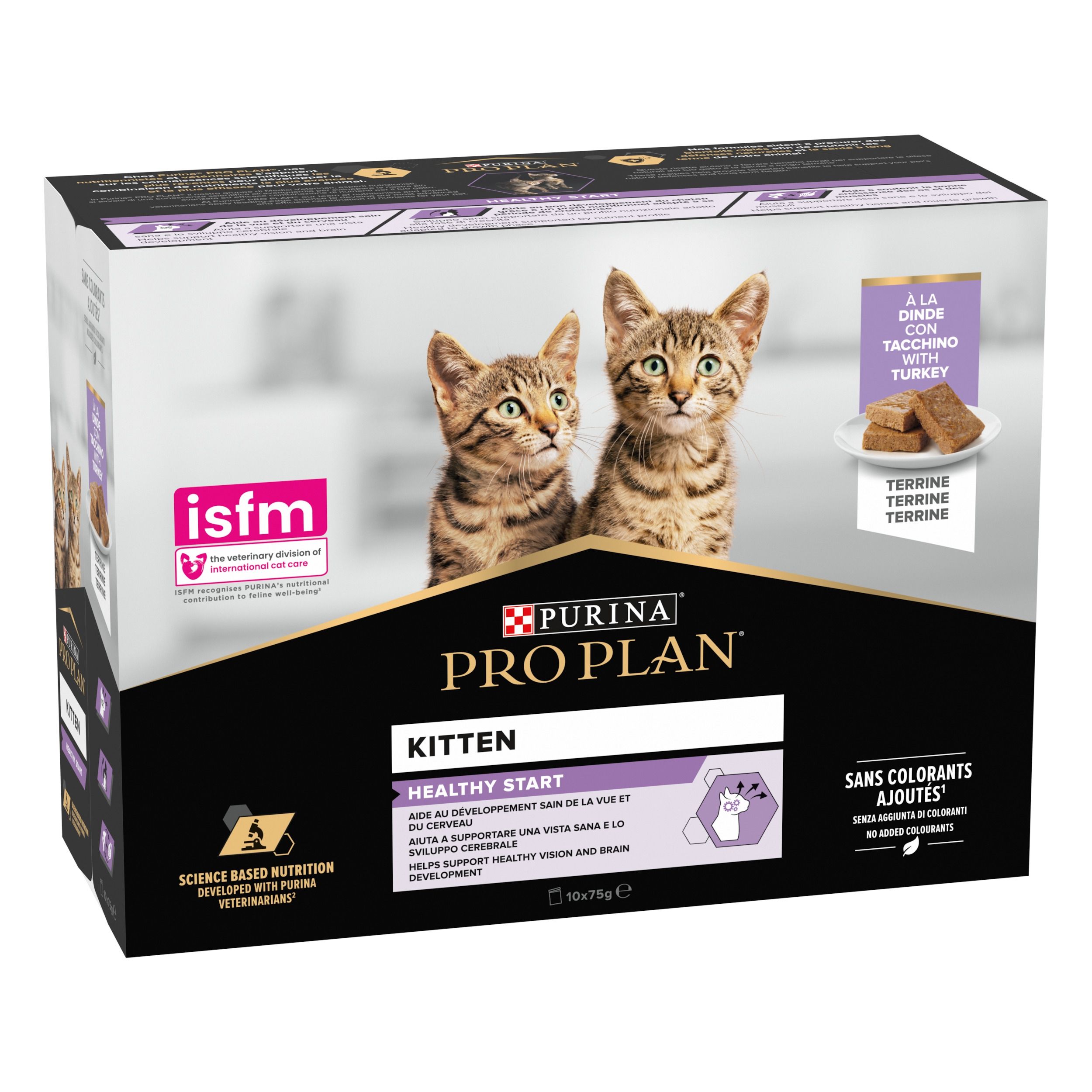 PURINA PROPLAN JUNIOR NUTRISAVOUR, Terina cu Curcan, 10 x 75 g