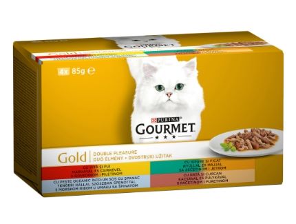 GOURMET GOLD Double Pleasure Multipack Variety, 4 X 85 G