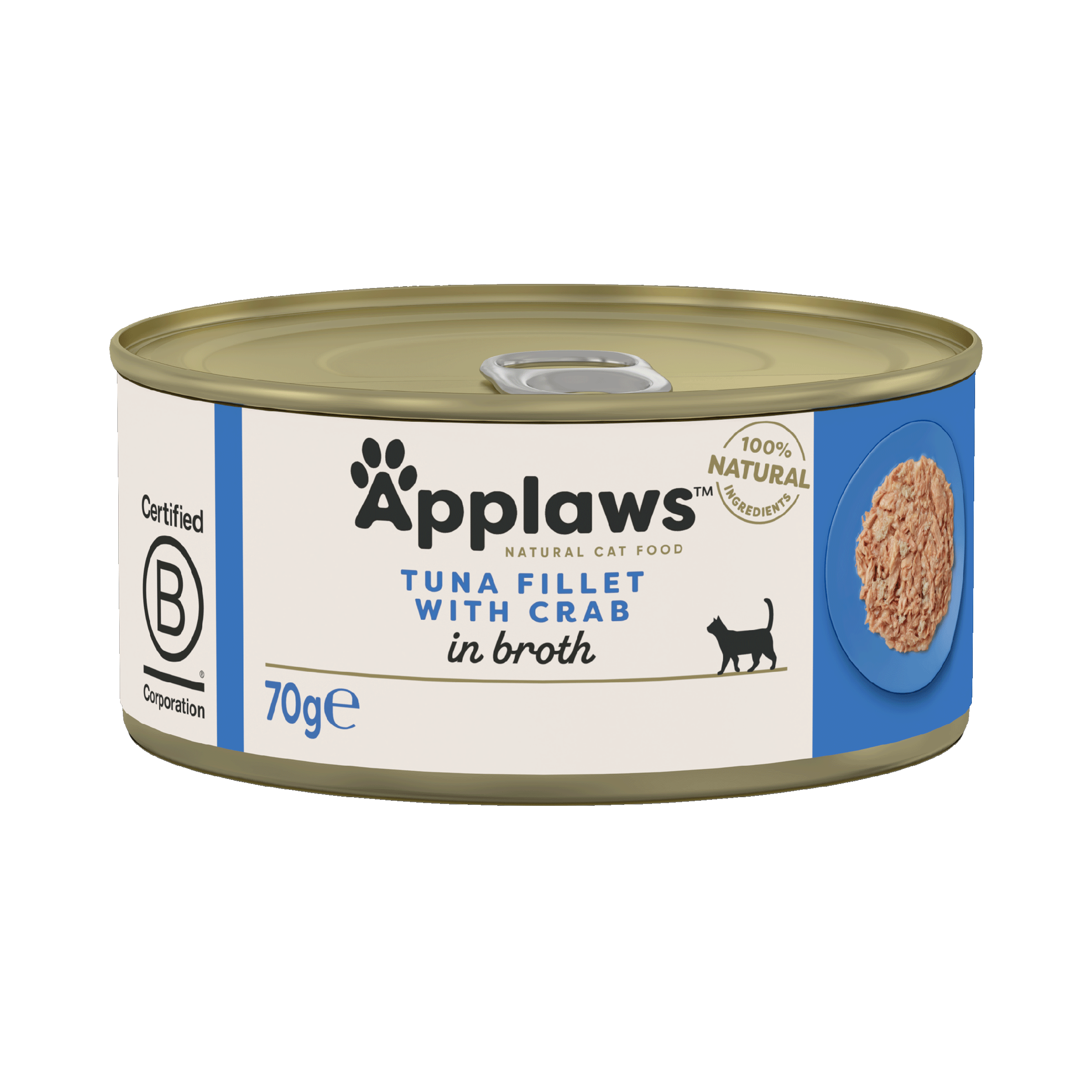 Applaws Chicken Tuna Fillet with Crab, conserva, 70 g