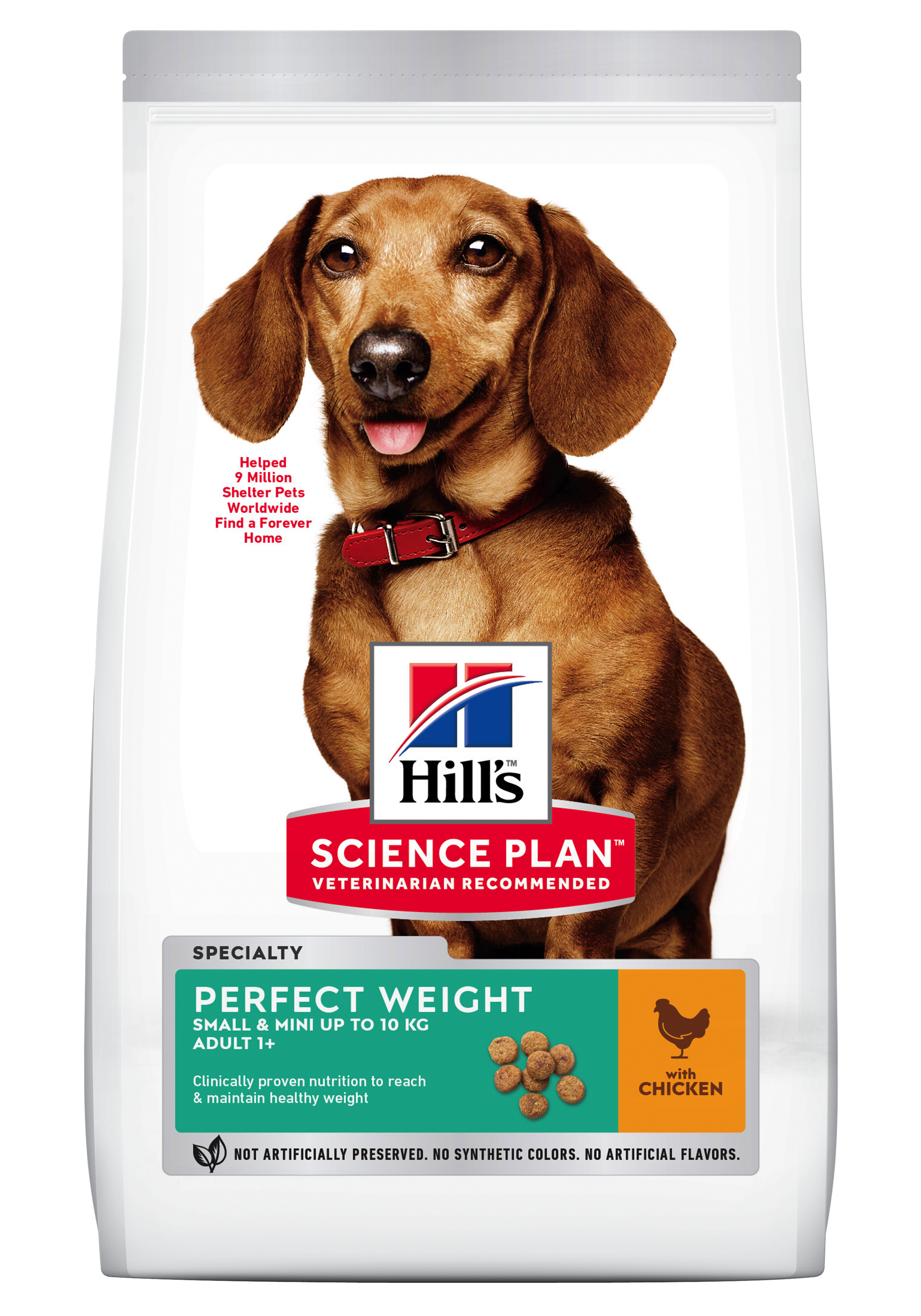 Hill’s SP Canine Adult Perfect Weight Small and Mini Chicken, 1.5 kg 1.5