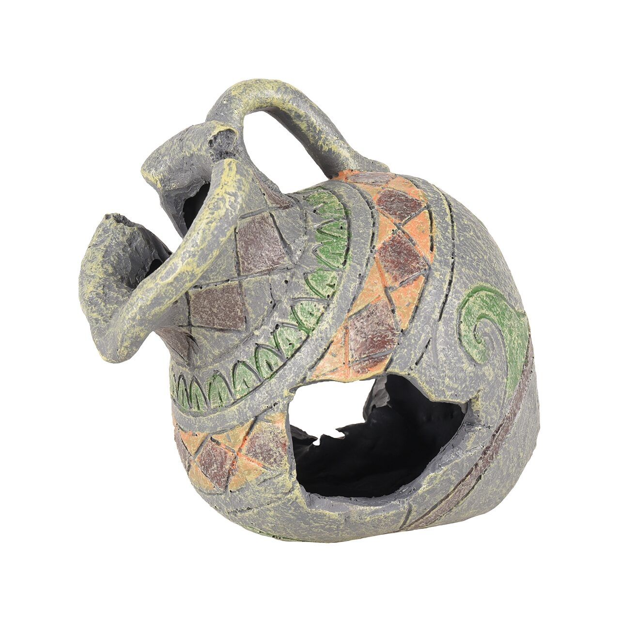 Decor Acvariu Epava Ulcior Gri, Flamingo, 13x12x13 cm