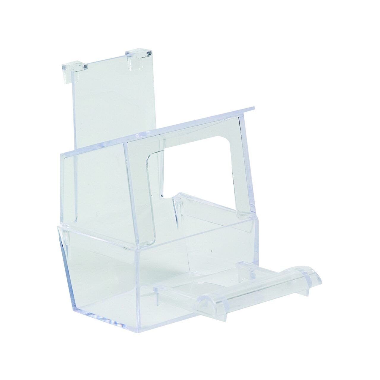 Hranitoare/ Adapatoare cu Treapta pentru Pasari Exotice, Transparenta, Flamingo, 6x7x9 cm