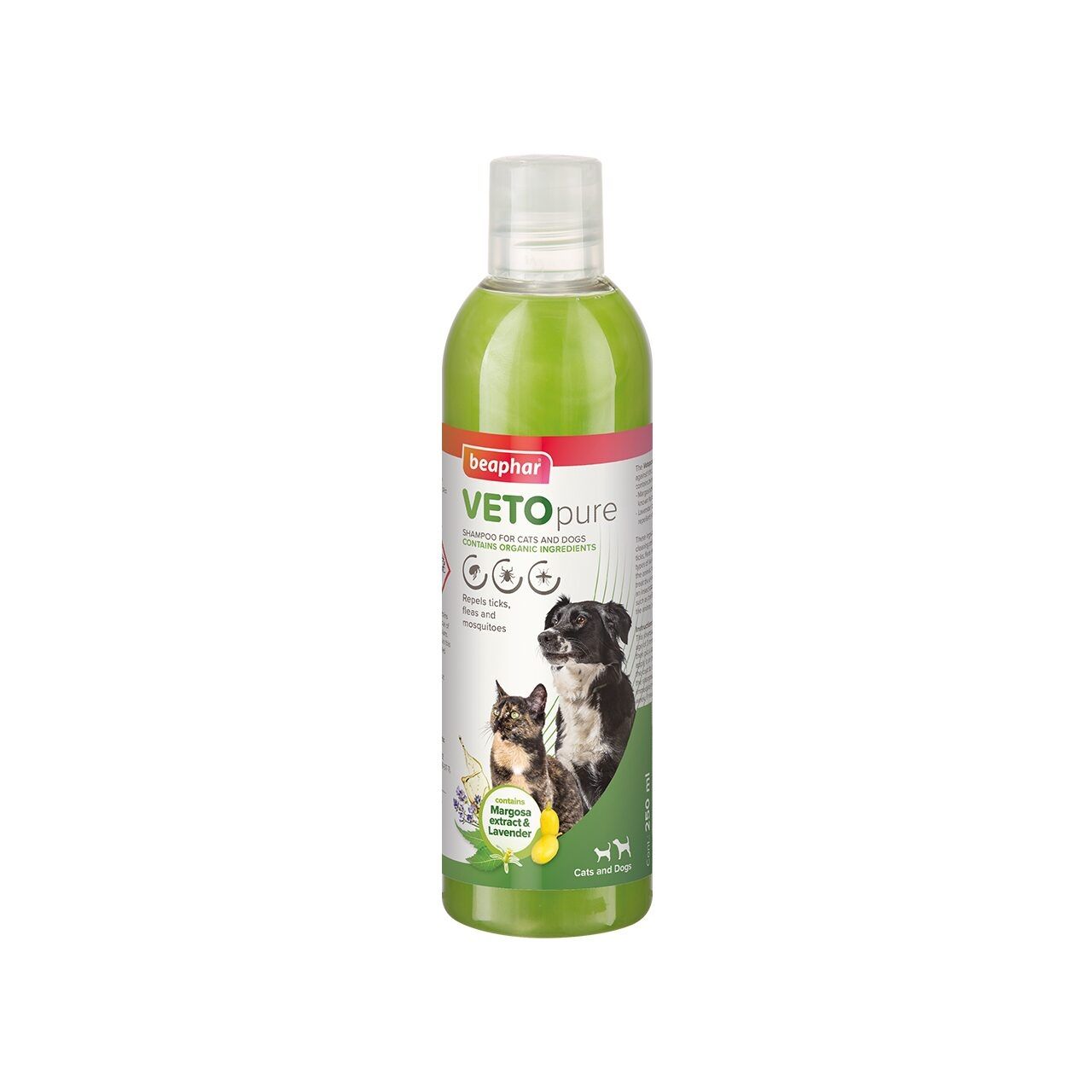 Beaphar VETOpure Sampon Antiparazitar Caini/ Pisici, 250 ml