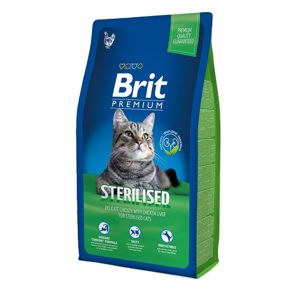 Brit Premium Cat Sterilised, 8 kg Brit imagine 2022