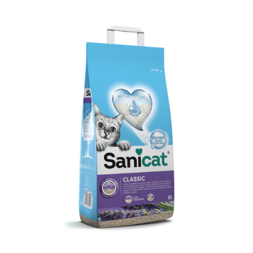 Nisip pentru litiera, Sanicat Classic Lavender, 8L