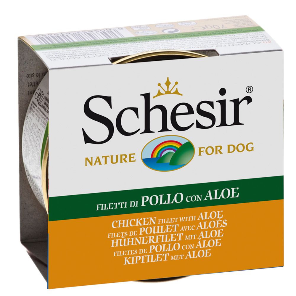 Schesir Dog Chicken Fillet with Aloe, conserva, 150 g 150 imagine 2022