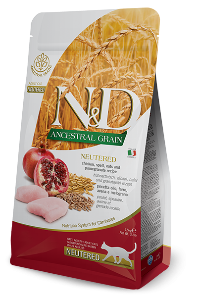 N&D Low Grain Cat Chicken And Pomegranate Neutered, 10 Kg