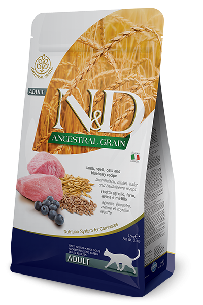 N&D Adult Cat Low Grain, Lamb And Blueberry, 10 Kg