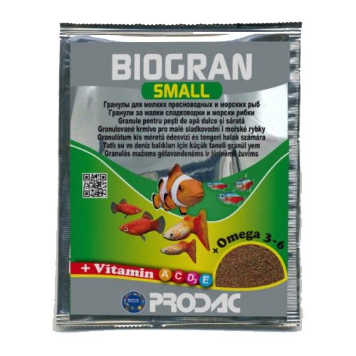 Hrana pentru pesti, Biogran Small Prodac, 15 g Biogran