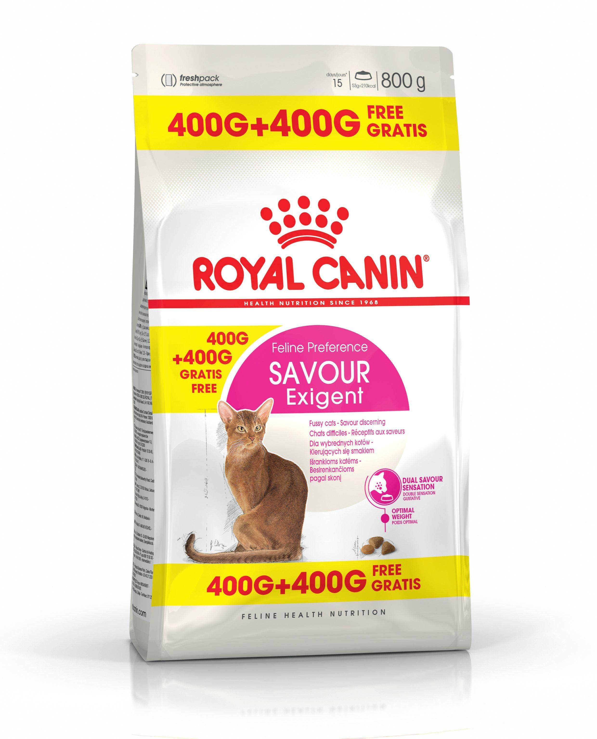 Royal Canin Feline Exigent Savour Sensation, 400 g + 400 g CADOU: 19,32 ...
