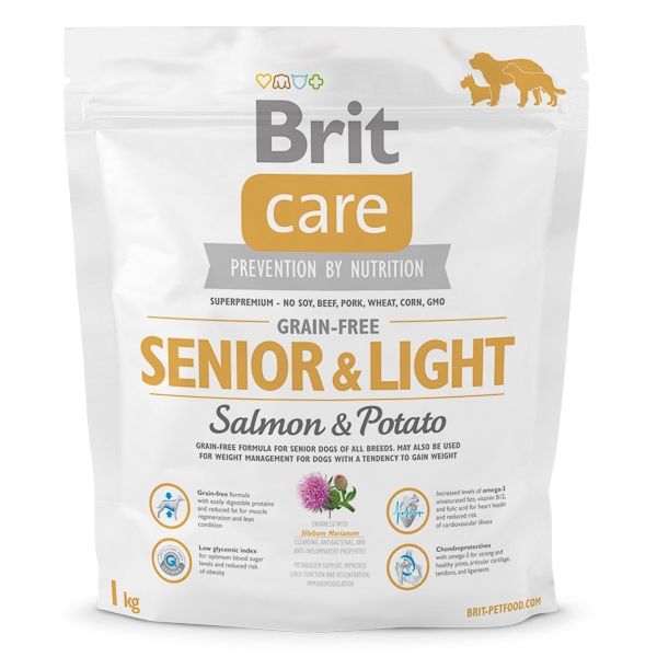 Brit Care Grain-free Senior and Light Salmon and Potato, 1 kg and imagine 2022