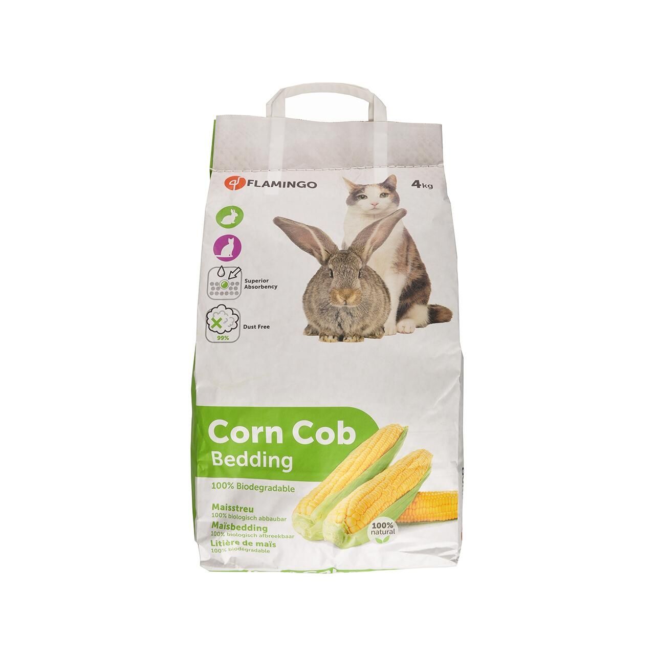 Talas din Porumb pentru Animale Mici, Flamingo, 4 kg/ 10 L