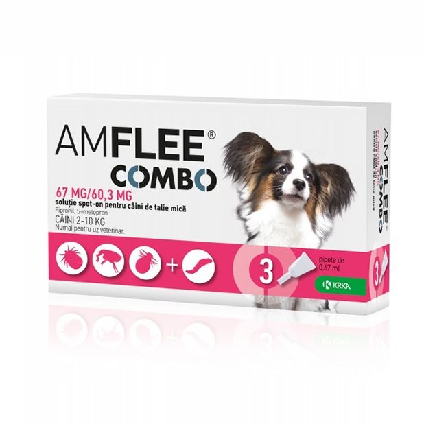 Amflee Combo Dog 67 mg, S (2-10 kg) x 3 pipete