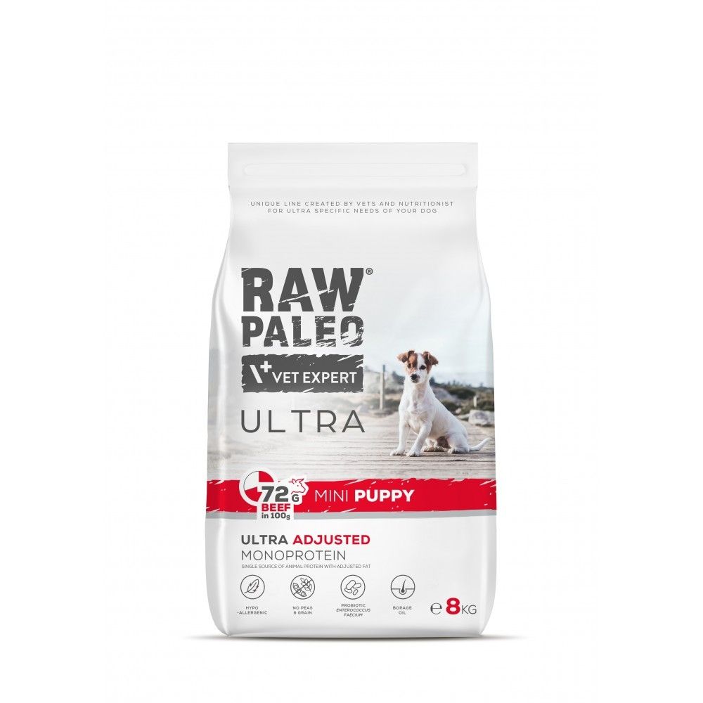 Raw Paleo Ultra Beef Mini Puppy, 8 kg