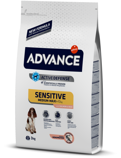 Advance Dog Sensitive Medium - Maxi Somon & Orez, 3 kg