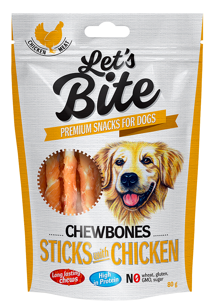 Brit Let’s Bite Chewbones Sticks With Chicken, 80 g