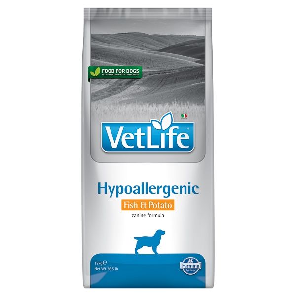 Vet Life Natural Diet Dog Hypoallergenic Fish And Potato, 12 Kg