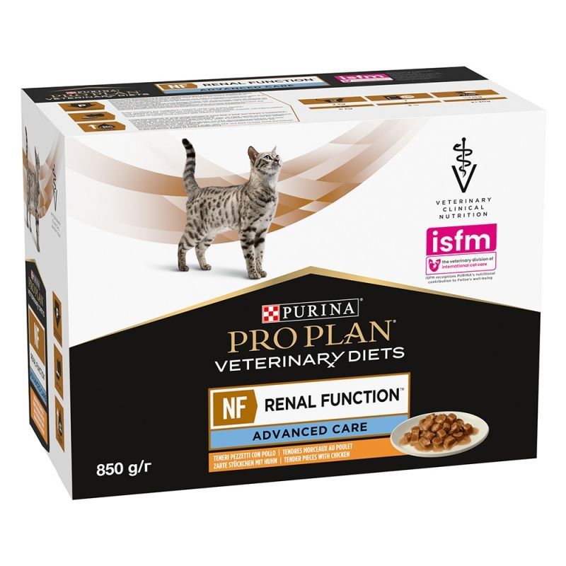 Purina Pro Plan Veterinary Diets Feline NF, Advance Care, Chicken, 10×85 G