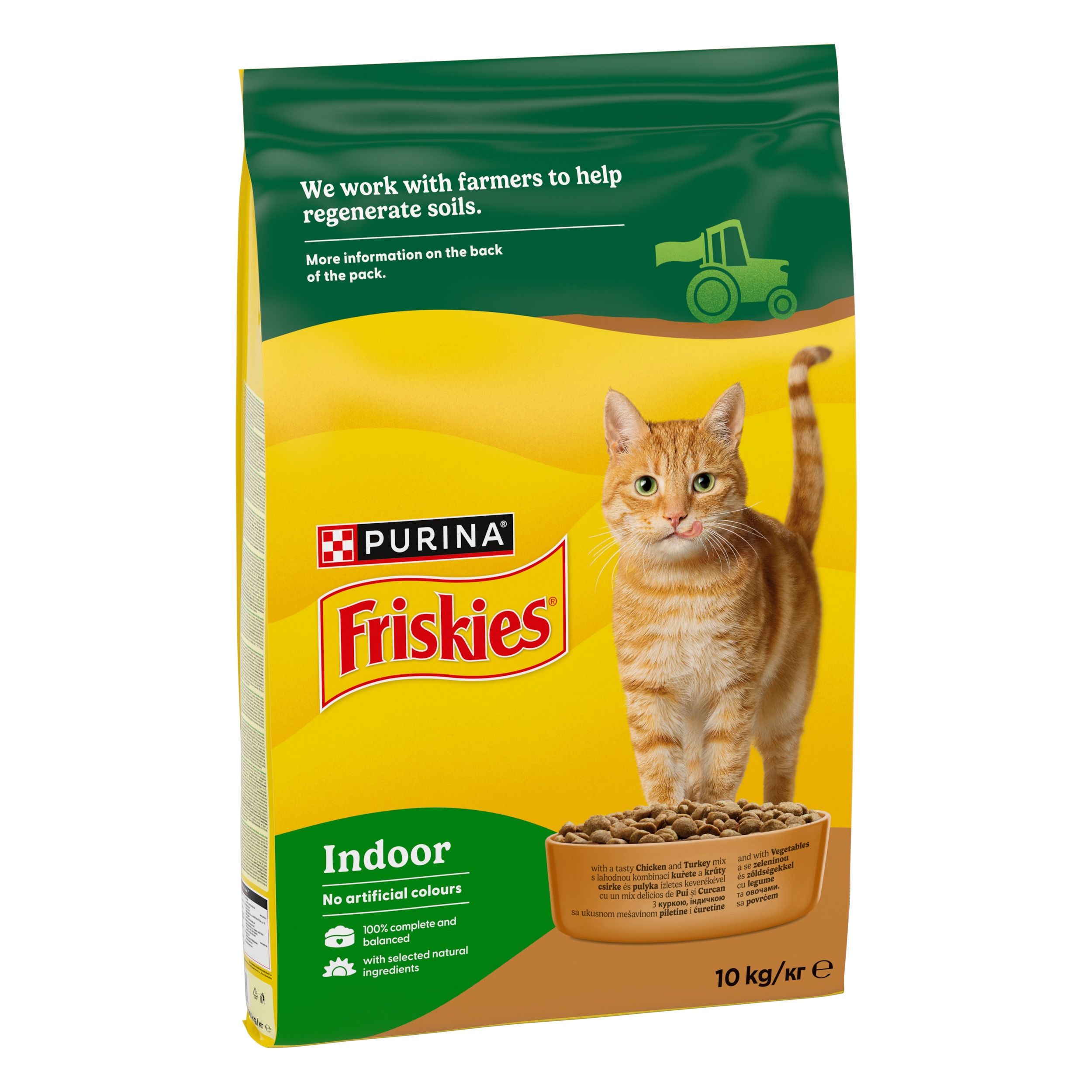 FRISKIES Cat, Adult, Pisica Indoor, Pui si Legume, 10 kg