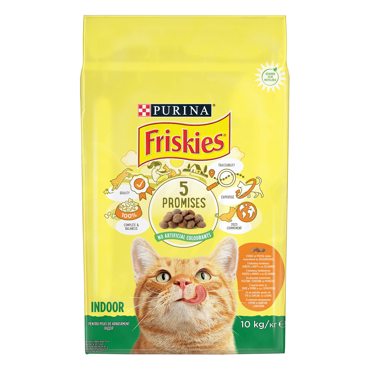 Friskies Adult Indoor Cu Pui Si Legume, 10 Kg