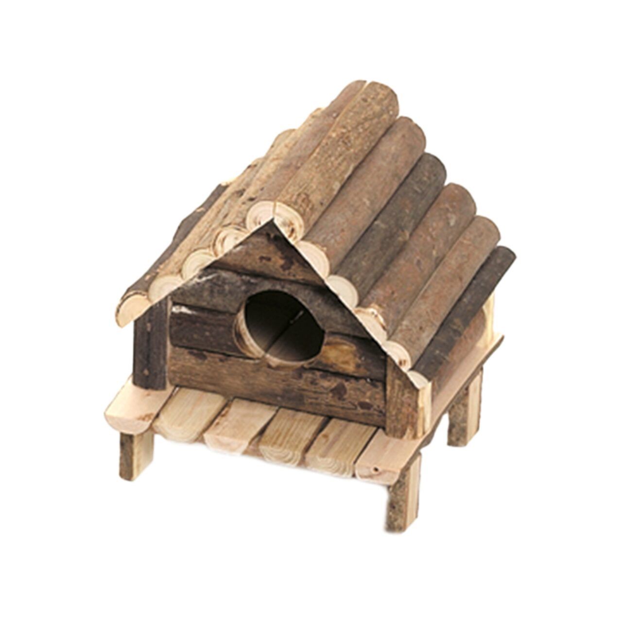 Casuta din Lemn pentru Rozatoare, Flamingo Hudson, 14x12x13cm