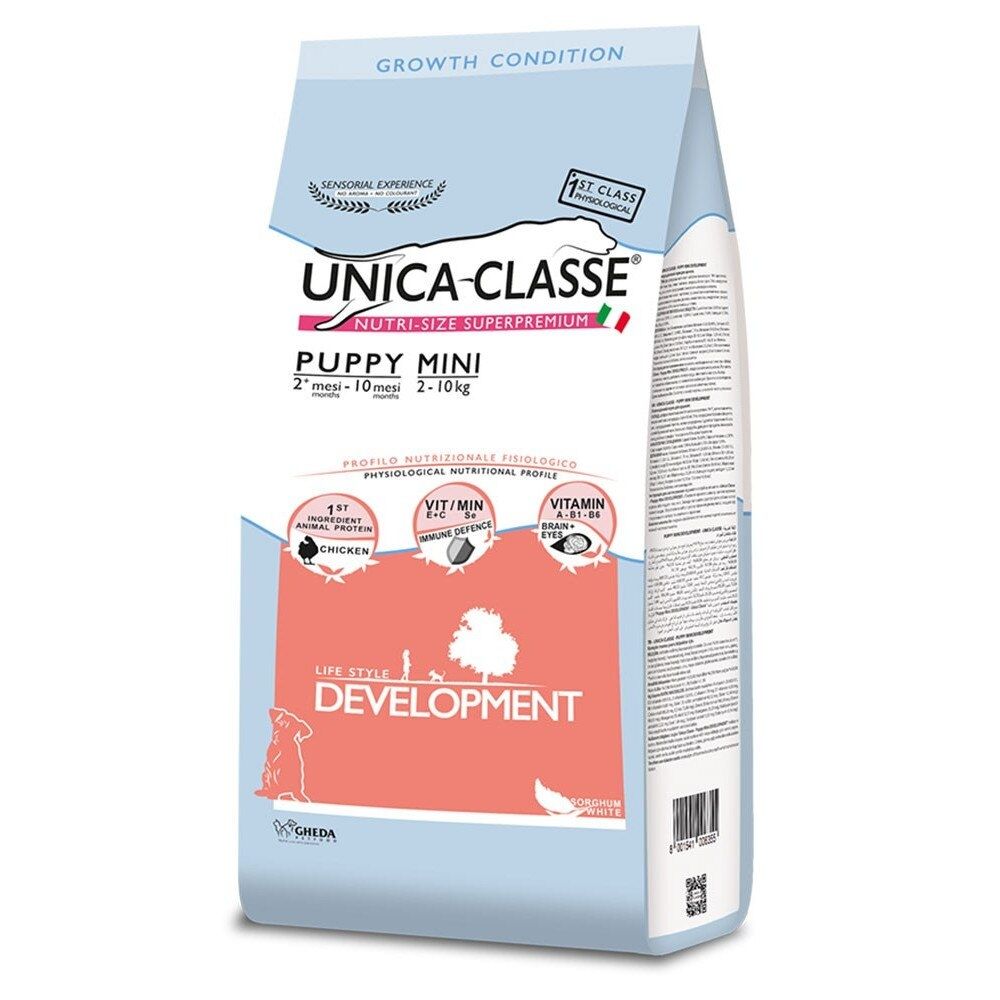 Hrana uscata Unica Classe caine Junior Mini Dezvoltare cu Pui, 2 kg