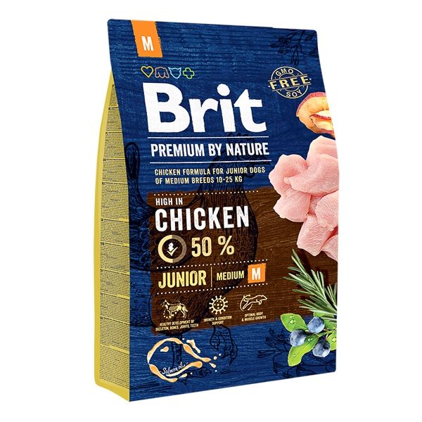 Brit Premium By Nature Junior Medium, 3 Kg