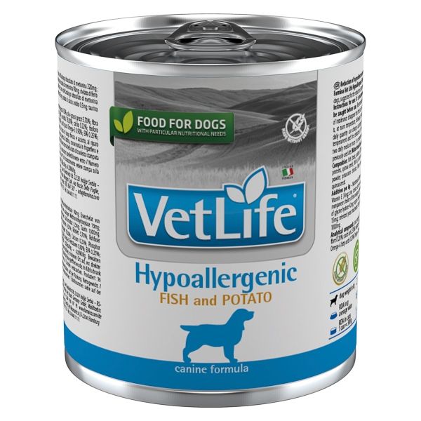 Vet Life Natural Diet Dog Hypoallergenic Fish And Potato, Conserva, 300 G