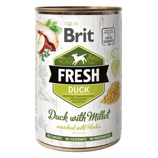 Brit Fresh Duck With Millet, 400 G