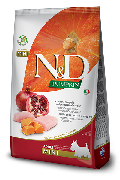 N&D Dog GF Pumpkin Chicken and Pomegranate Adult Mini, 2.5 kg 2.5