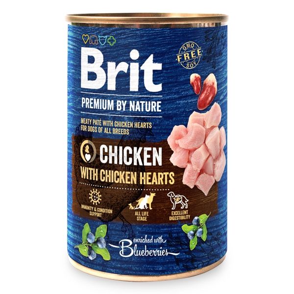 Brit Premium by Nature Chicken with Hearts, 400 g 400 imagine 2022