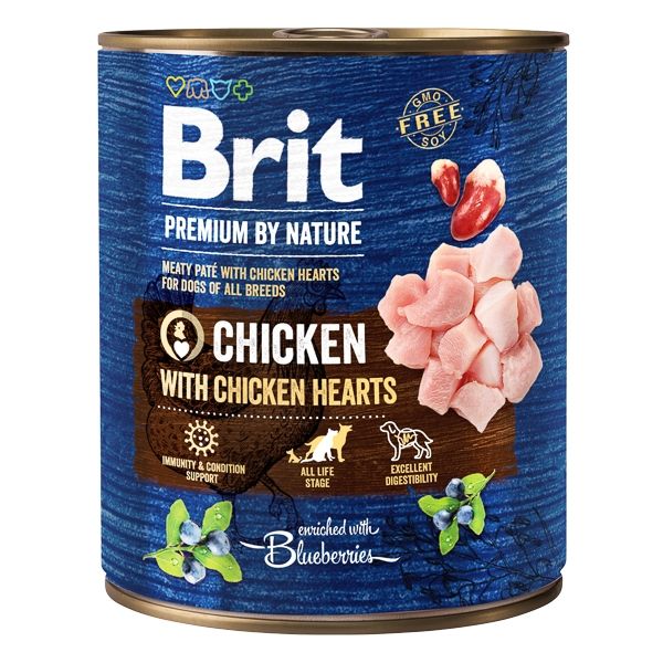 Brit Premium by Nature Chicken with Hearts, 800 g