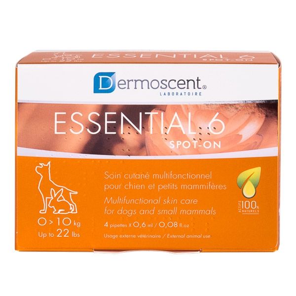 Dermoscent Essential 6 spot-on Caine 0-10 kg x 4 pipete 0-10