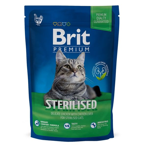 Brit Premium Cat Sterilised, 800 g 800 imagine 2022