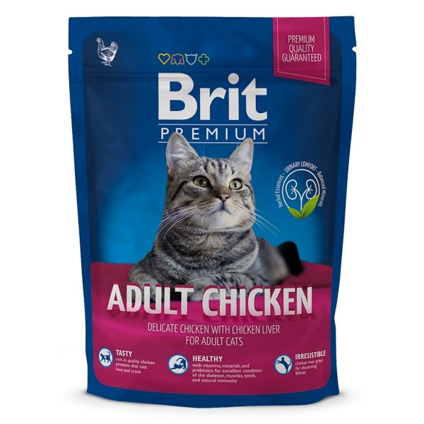 Brit Premium Cat Adult Chicken, 300 g 300 imagine 2022