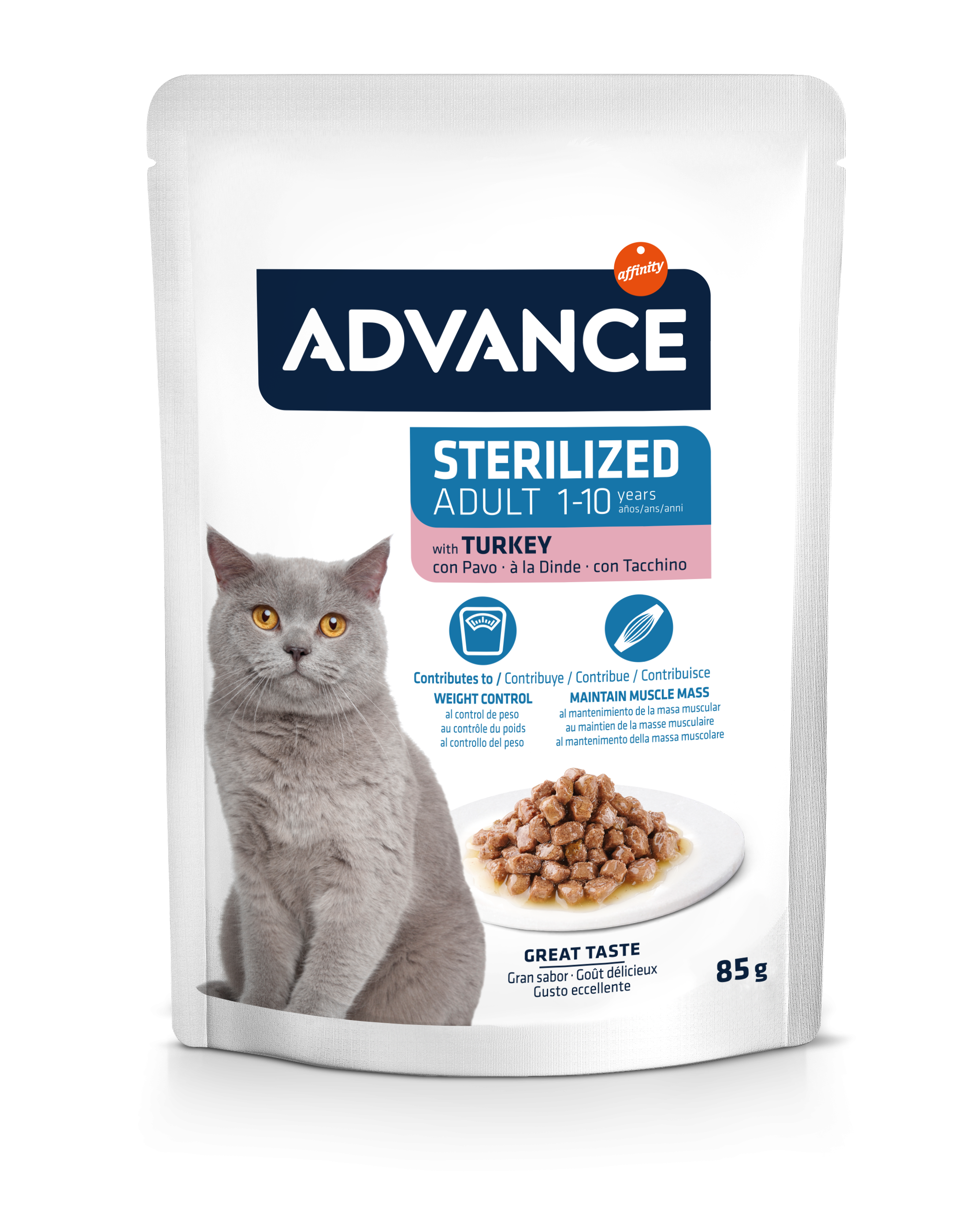 Advance Cat Wet Sterilized Curcan, 85 g Advance imagine 2022
