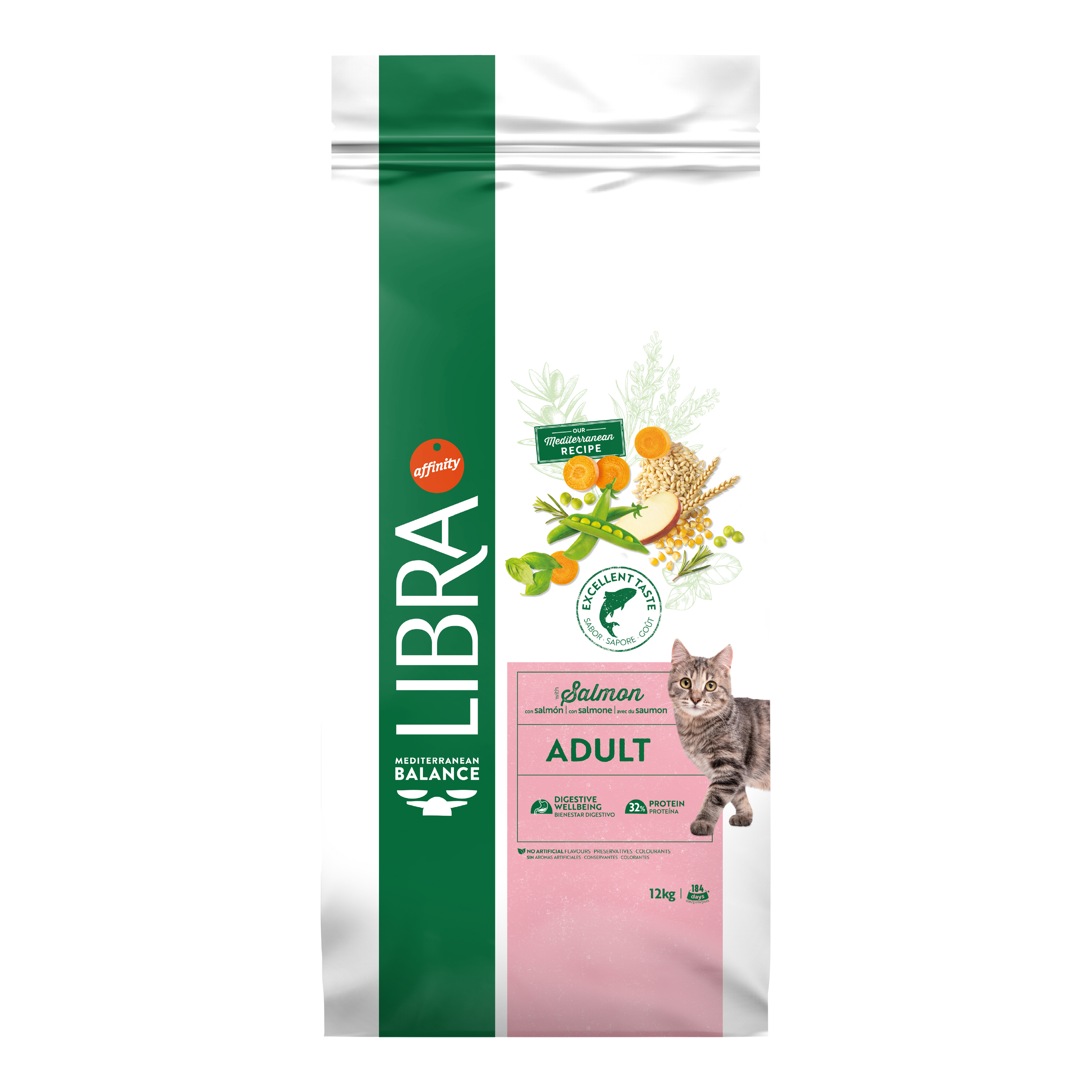 Hrana Uscata Pisici Adulte, Libra Cat Adult, Somon, 12 kg
