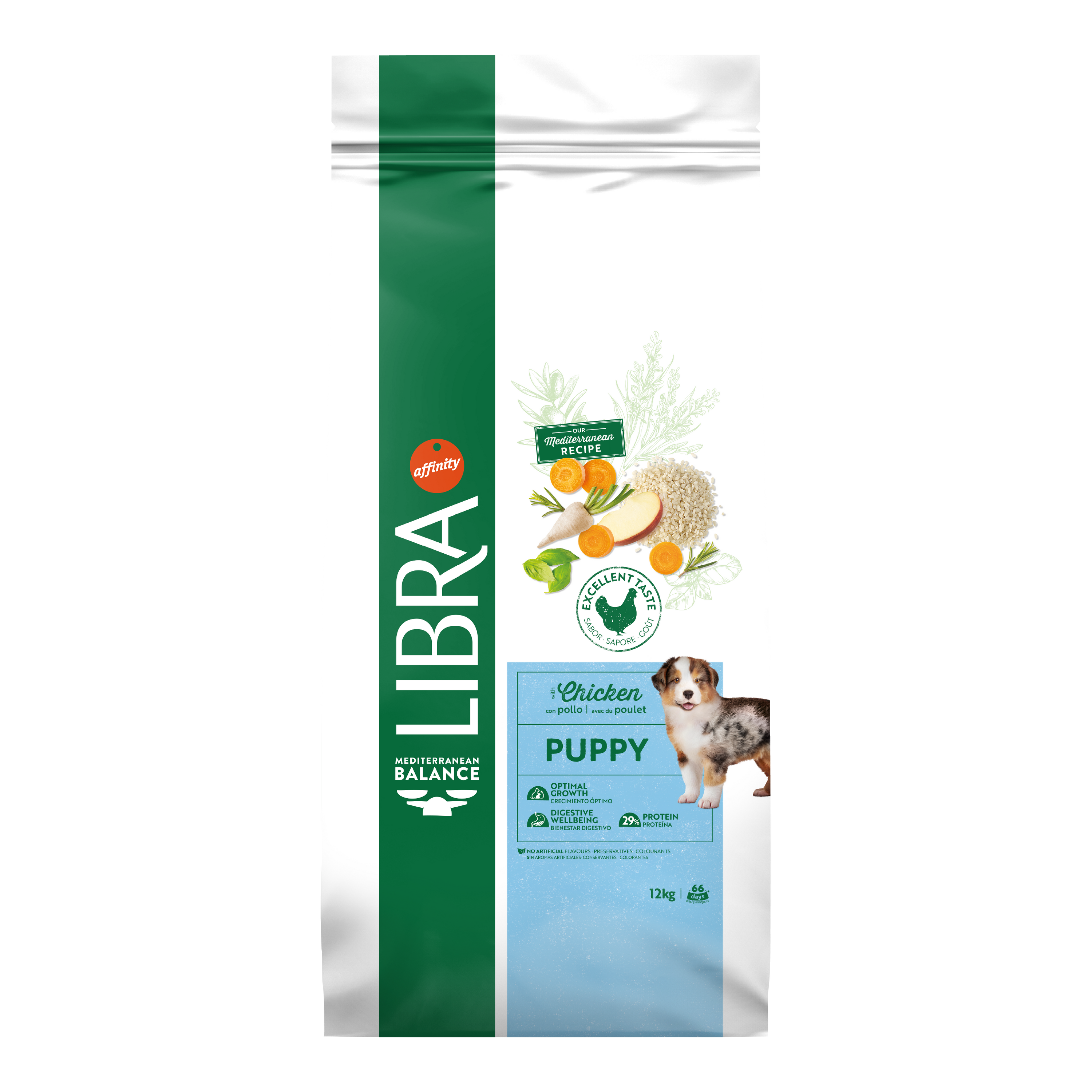 Hrana Uscata Catei, Libra Dog Puppy Medium-Maxi, Pui, 12 kg
