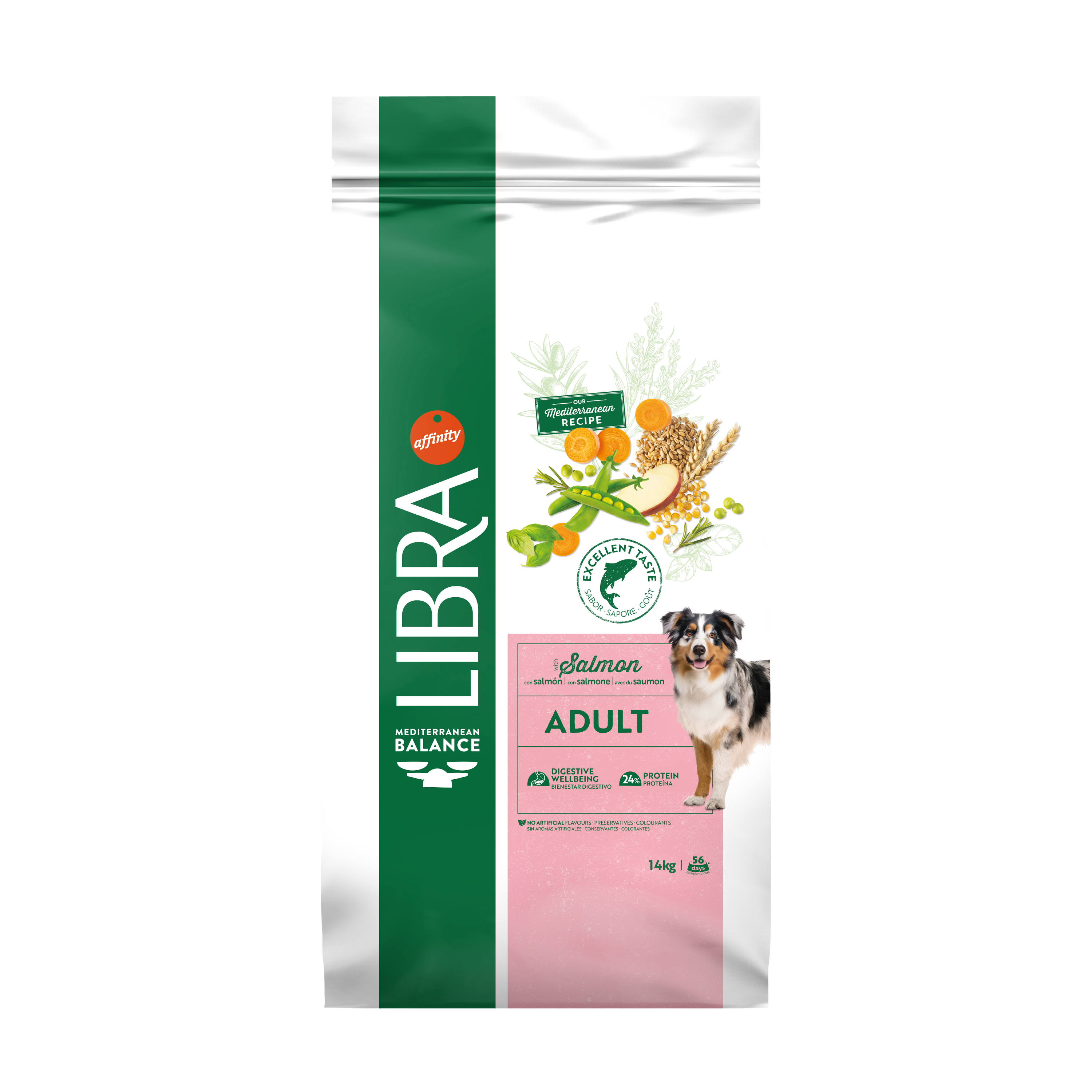 Hrana Uscata Caini Adulti, Libra Dog Adult Medium-Maxi, Somon, 14 kg