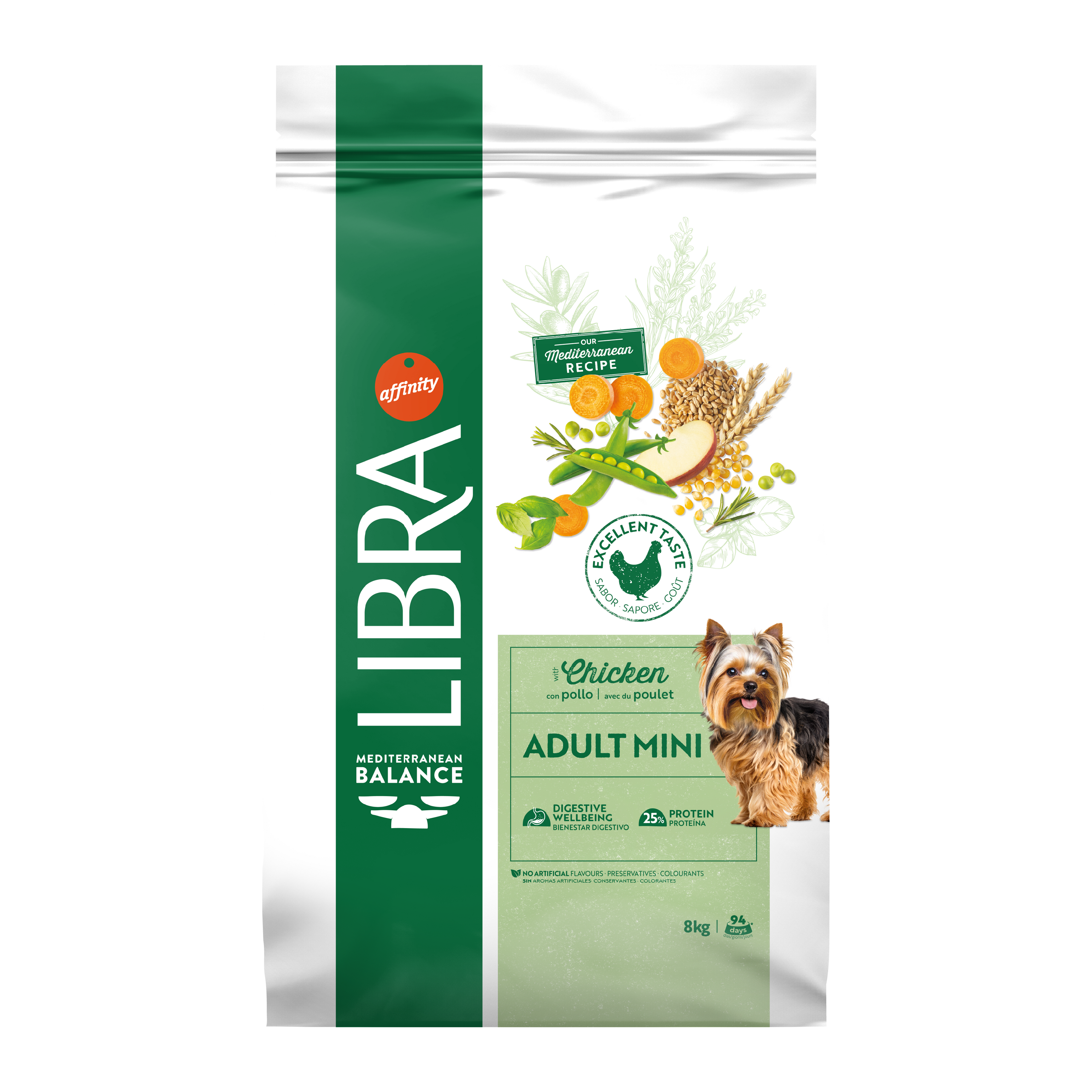 Hrana Uscata Caini Adulti, Libra Dog Adult Mini, Pui, 8 kg