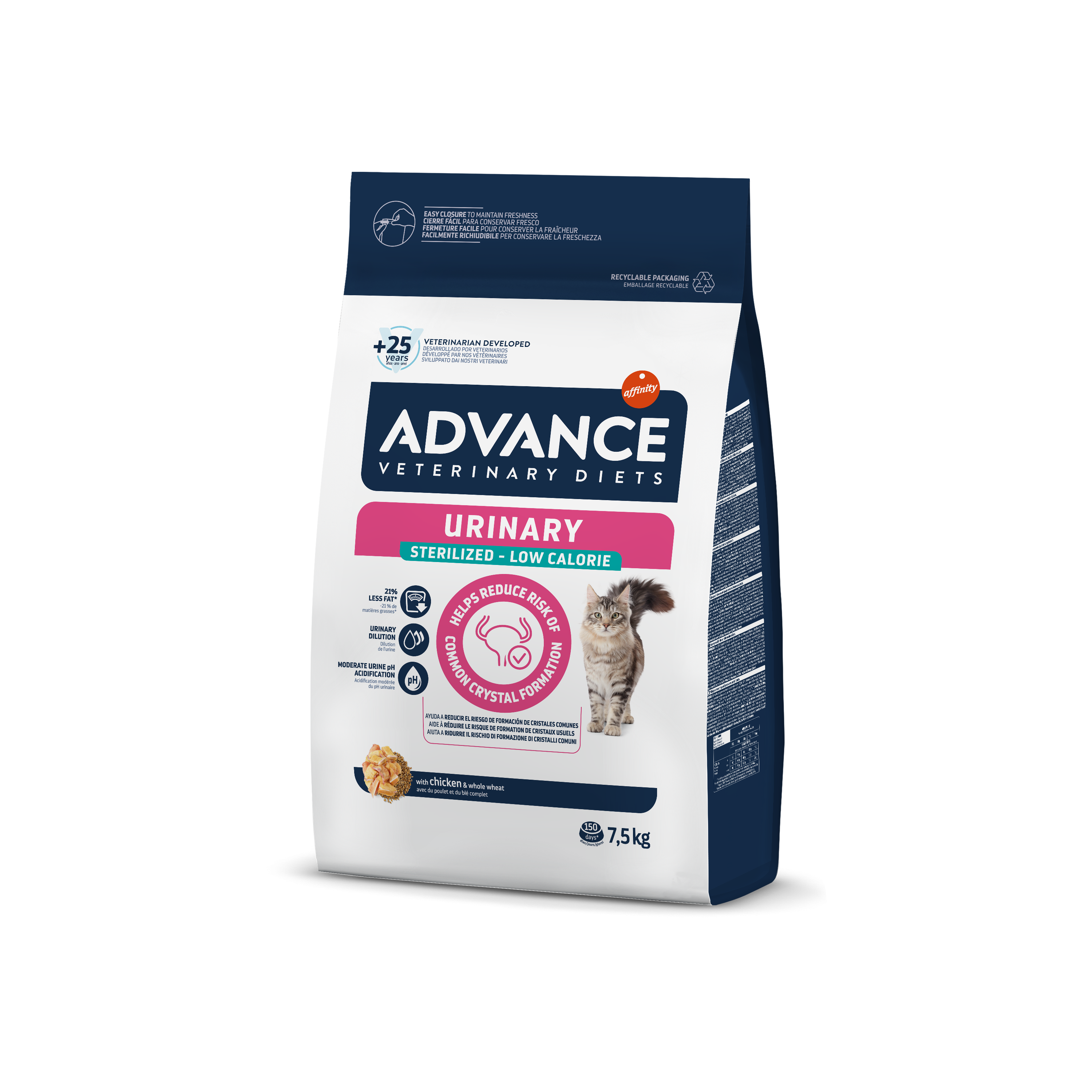 Advance Veterinary Diets Cat Urinary Sterilised Low Calorie, 7.5 kg