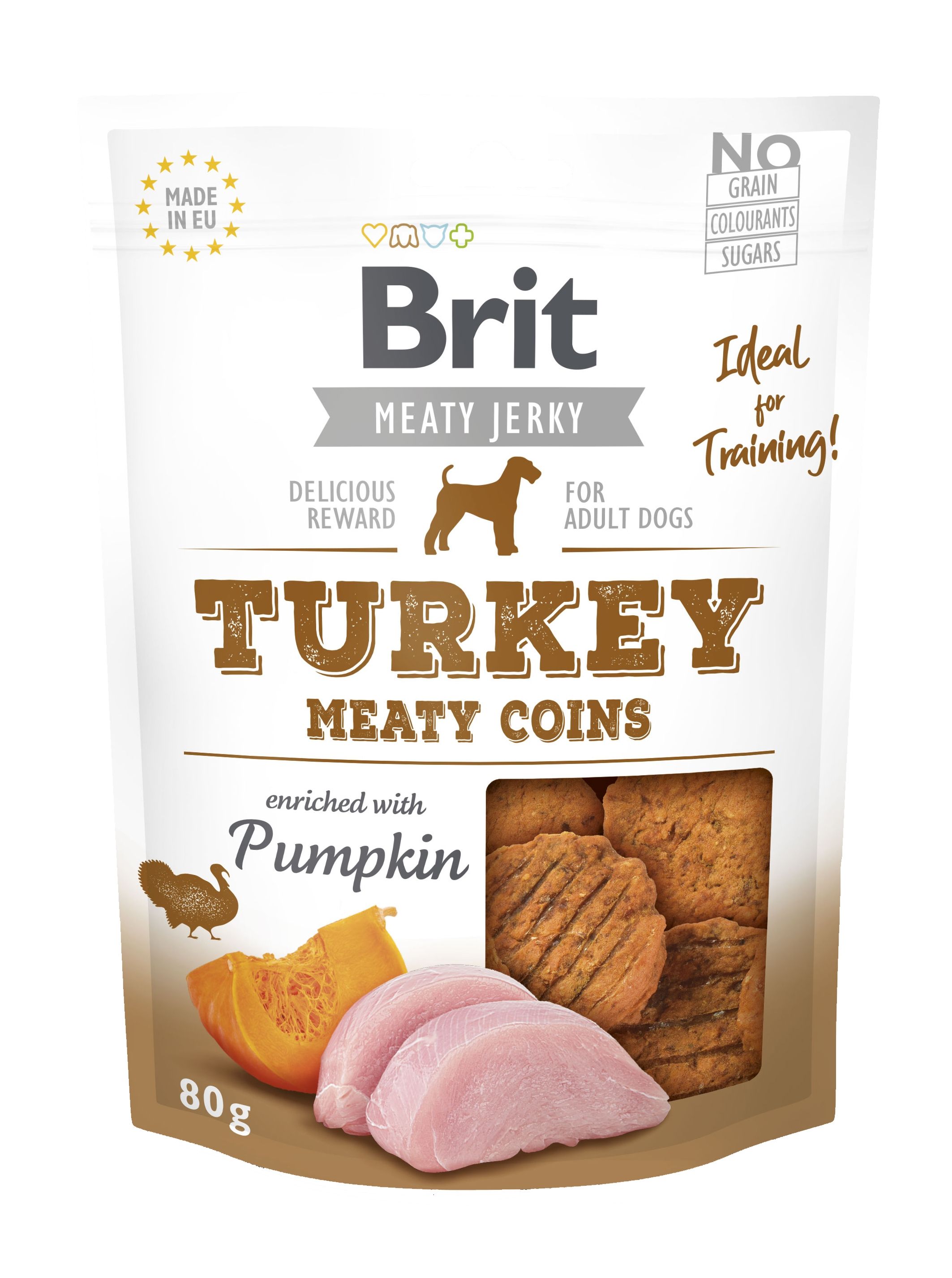 Brit Dog Jerky Turkey Meaty Coins, 80 G