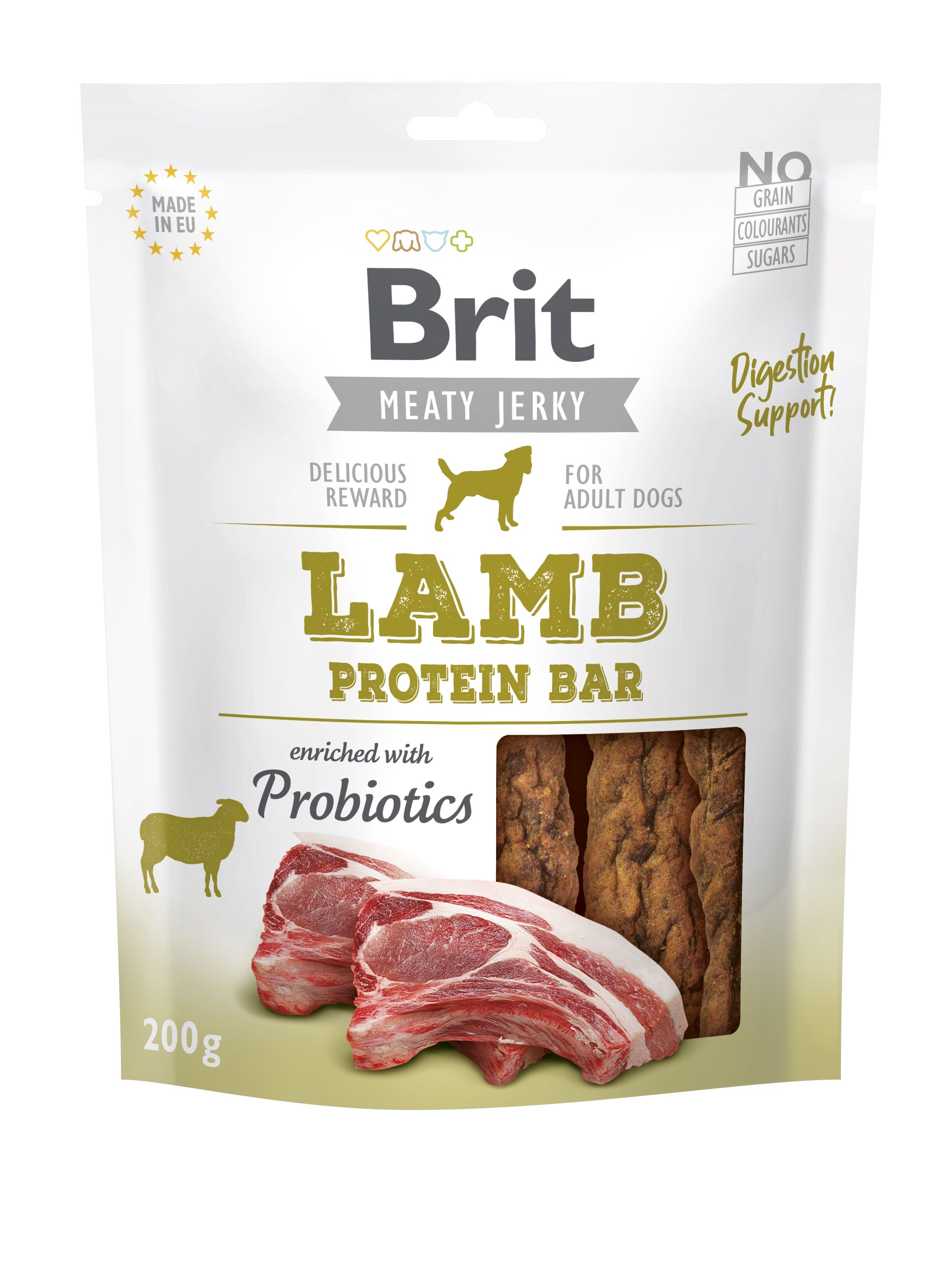 Brit Dog Jerky Lamb Protein Bar, 200 G