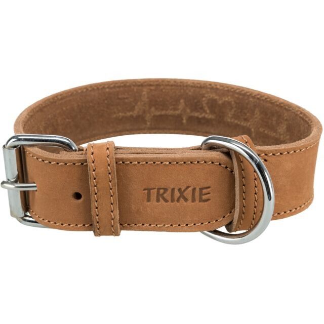 Trixie Zgarda Piele Heartbeat, S - M: 34 - 40 cm/ 30 mm, Maro