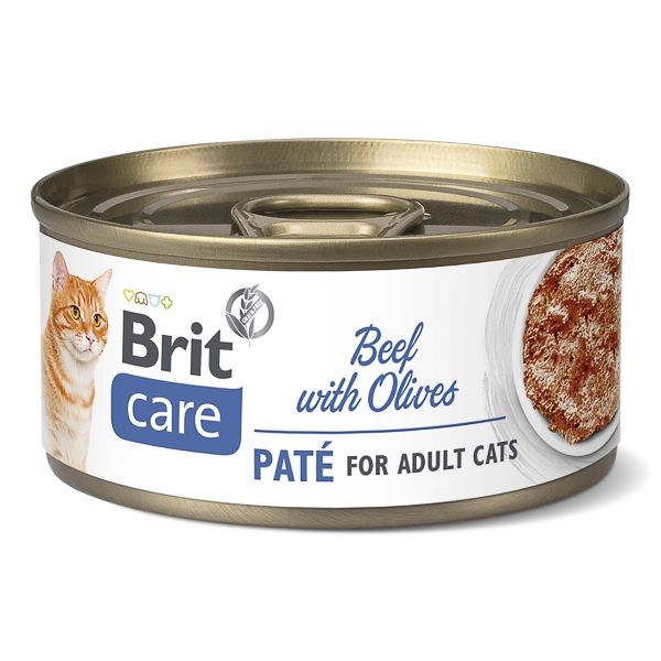 Brit Care Cat Beef Pate With Olives, 70 g