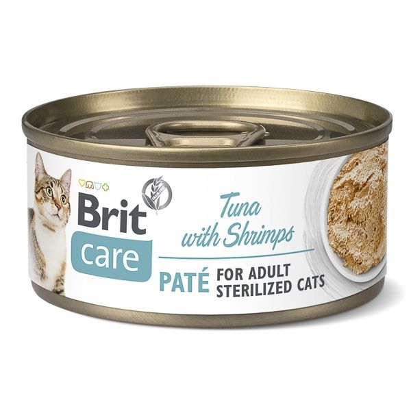 Brit Care Cat Sterilized Tuna Pate With Shrimps, 70 g